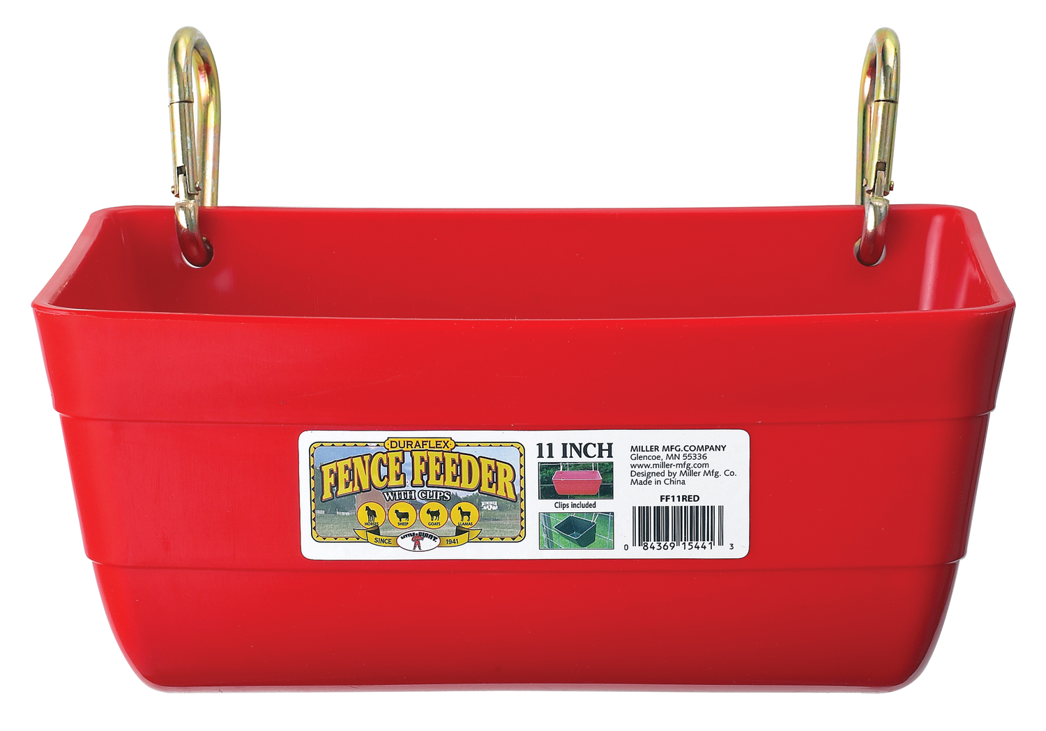 Miller Fence Feeder 11" Red