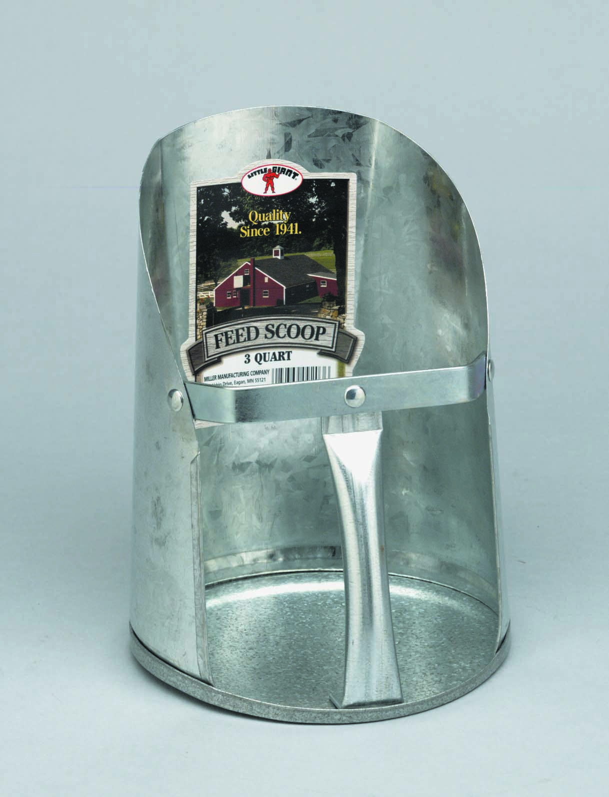 Miller Galvanized Feed Scoop 3 Quart