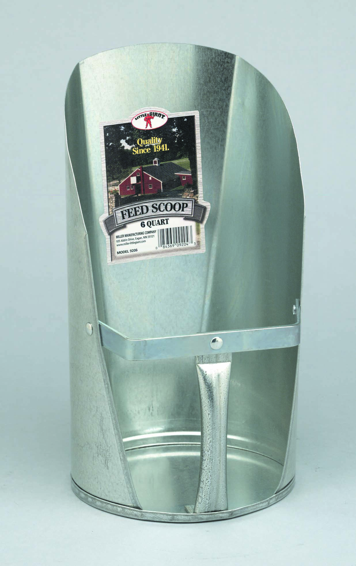 Miller Galvanised Feed Scoop 6 Quarts