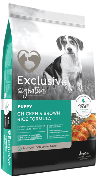 Exclusive Puppy Chicken & Brown Rice Formula, 5 lb.