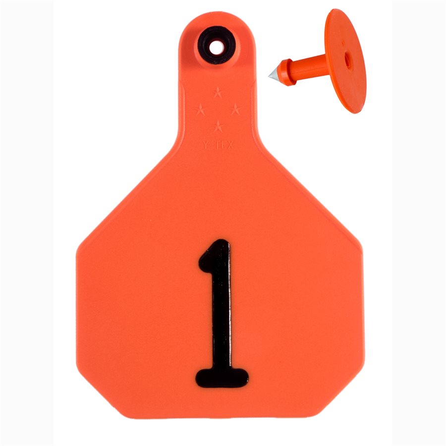Y-Tex 3* Orange Number Tags, 1-25