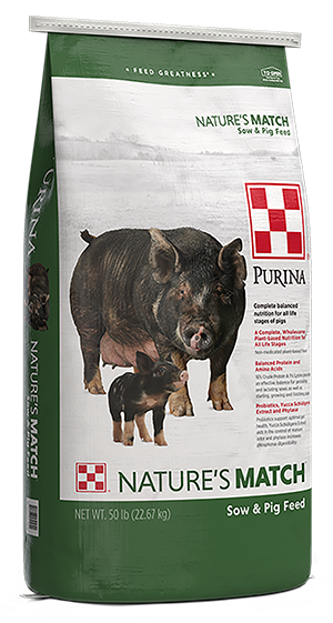 Purina Nature's Match Sow & Pig Complete 50 lb.