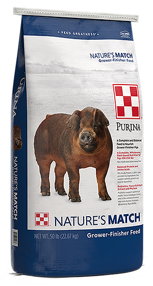 Purina Nature's Match Pig Grower Finisher 50 lb.