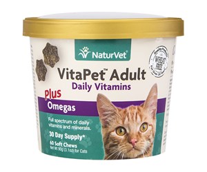 Vita Pet Adult Cat, Plus Omegas, Soft Chews, 60 count
