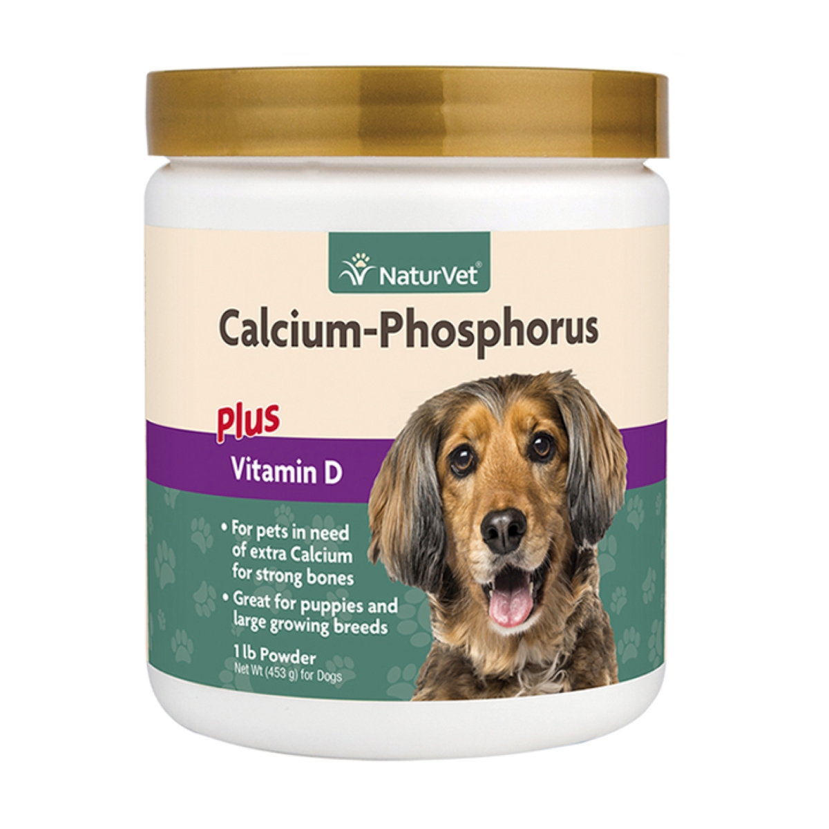 NaturVet Calcium-Phosphorous Plus Vitamin D Powder, 1 lb.