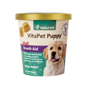 Vita Pet Puppy Plus Breath Aid Soft Chews, 70 count