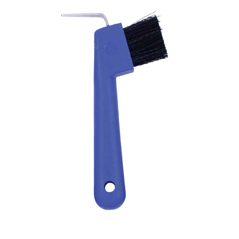 Hoof Pick with Brush, Blue