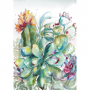 SUCCULENT GARDEN WATERCOLOR OUTDOOR WALL CANVAS