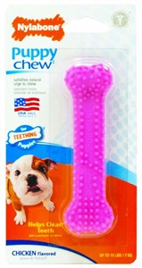 NYLABONE PUPPY DENTAL BONE PINK PETITE