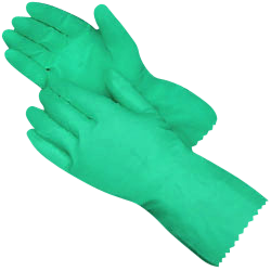 GREEN NITRILE GLOVES, M