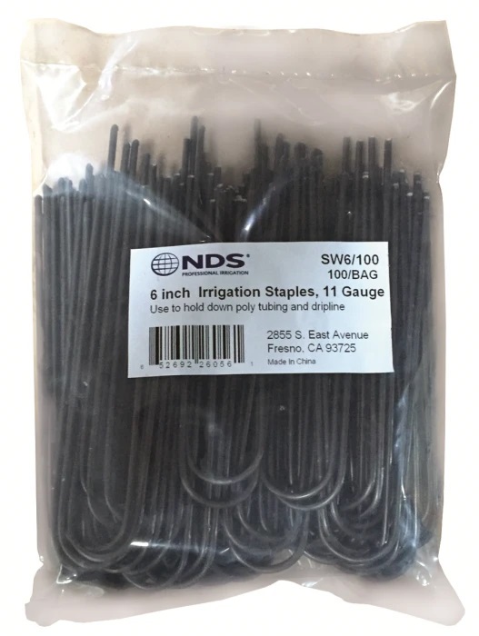 Sod Staple, 6", Flat Top, 100/box