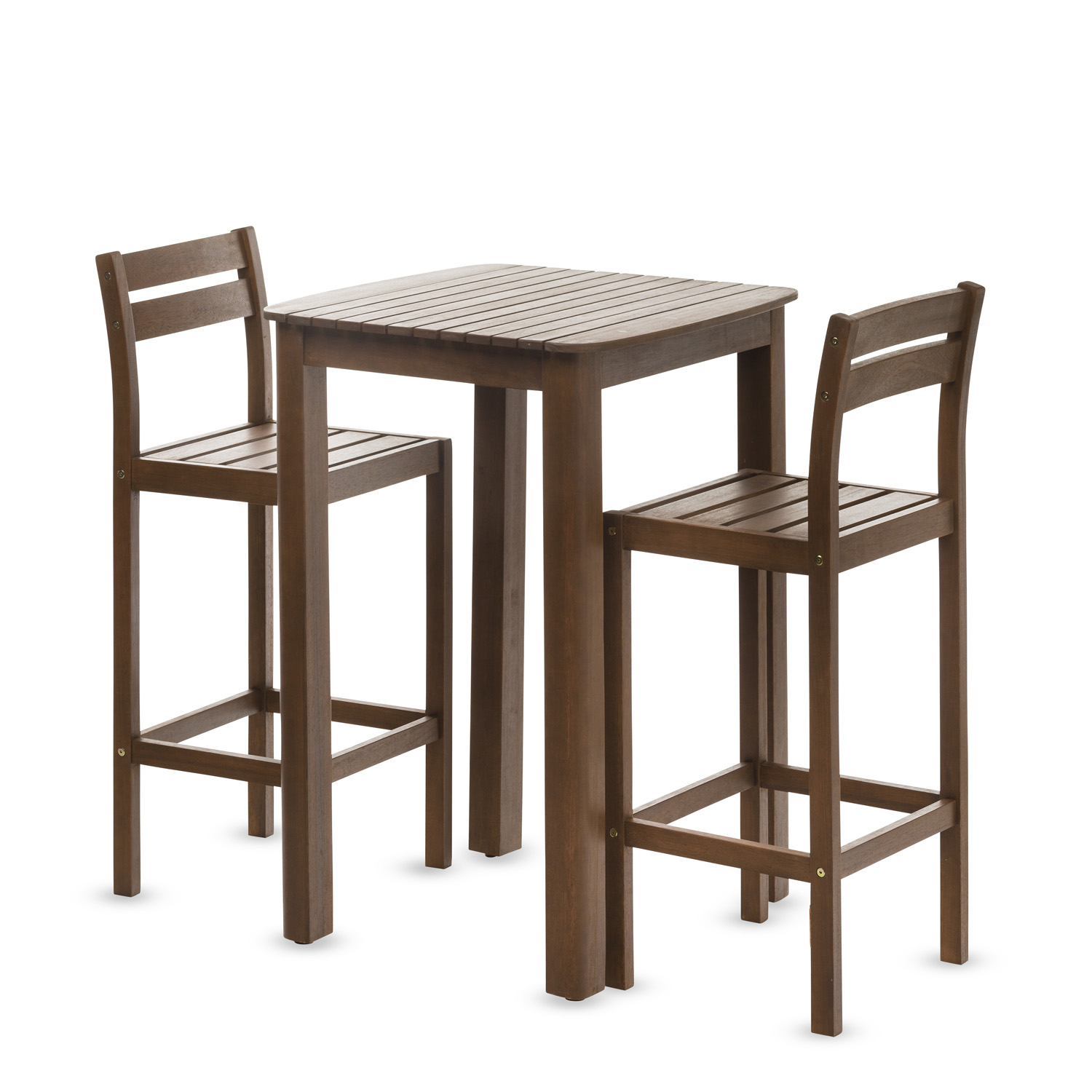 Eucalyptus Bar Table with two Bar Stools