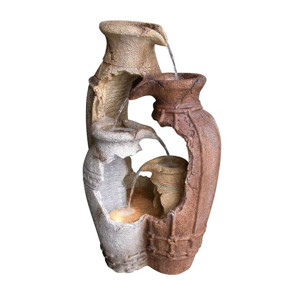 Distressed Pots Fountain, 39"