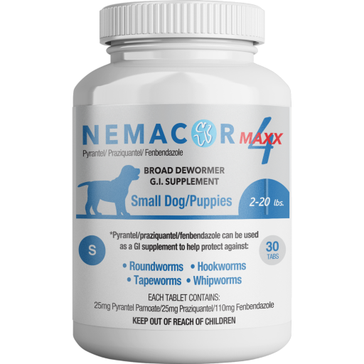 Nemacor Maxx 4 Broad Dewormer for Dogs 2-20 lb., 30 ct.