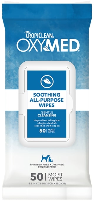 TropiClean OxyMed Allergy Relief Wipes