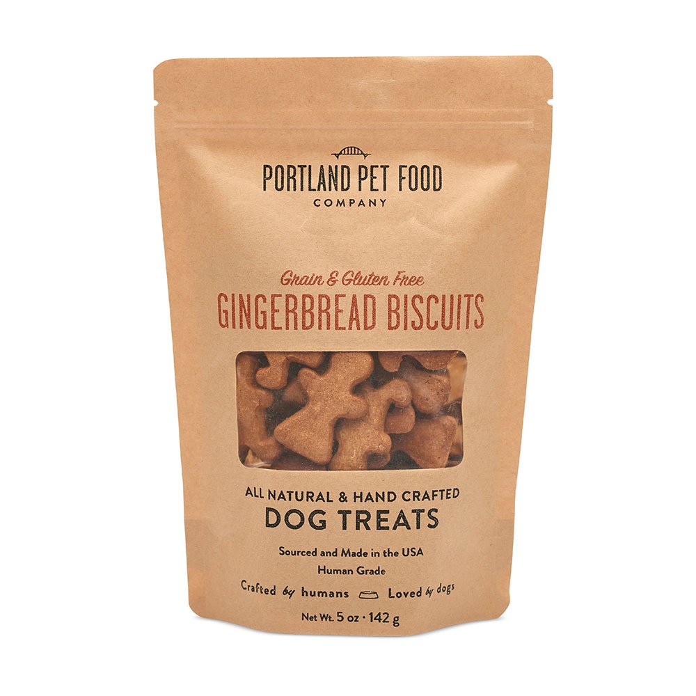 Portland Pet Food Grain & Gluten-Free Gingerbread Biscuit Dog Treat, 5 oz.