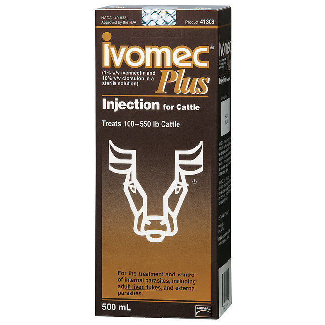 Ivomec Plus Injection for Cattle, 500 mL