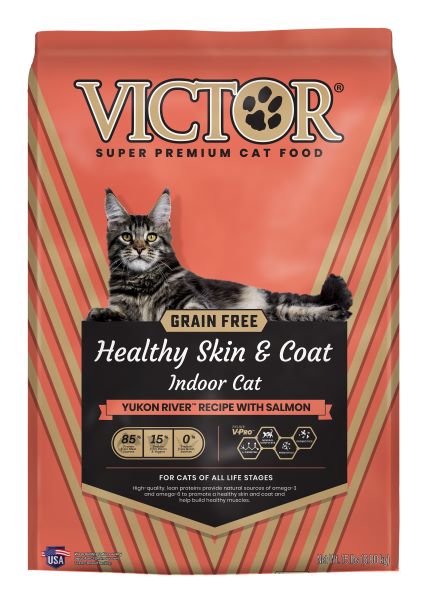 Victor Grain Free Healthy Skin and Coat Indoor Cat, 15 lb.