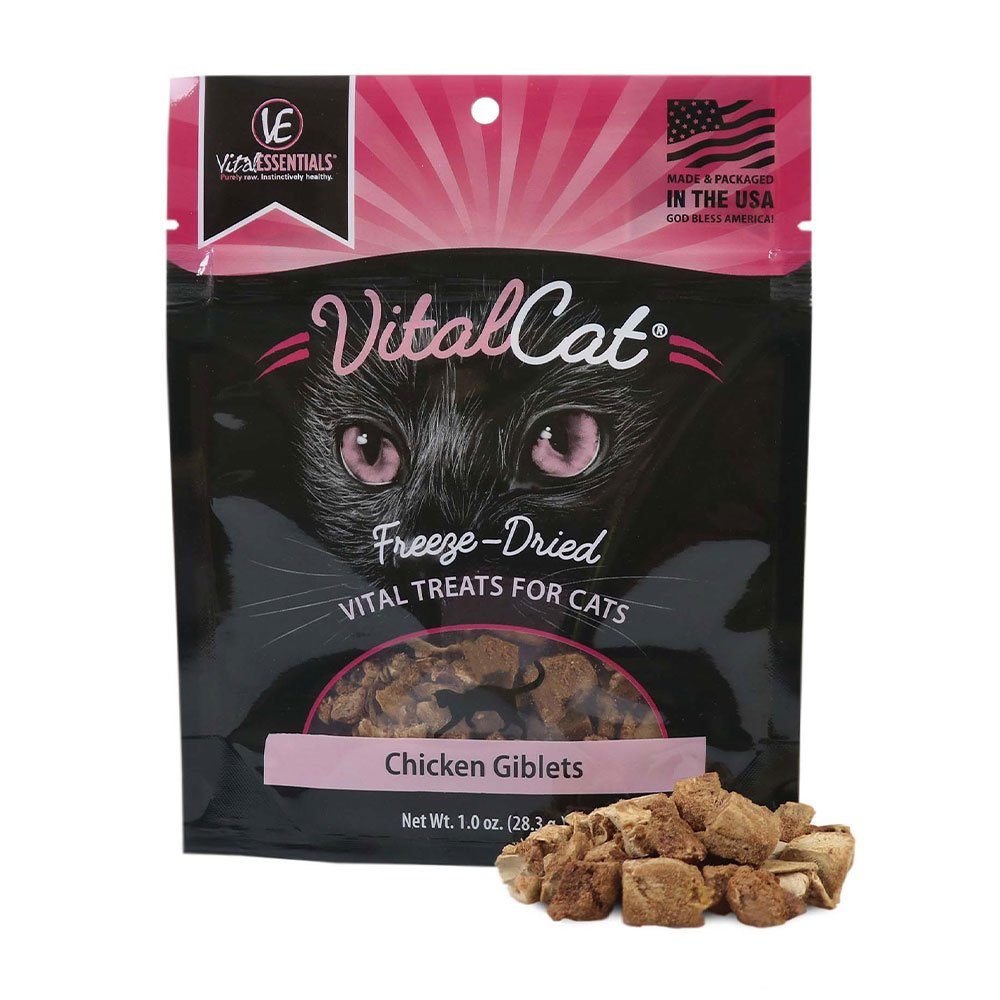 Vital Essentials® Freeze-Dried Chicken Giblets Cat Treat, 1oz.