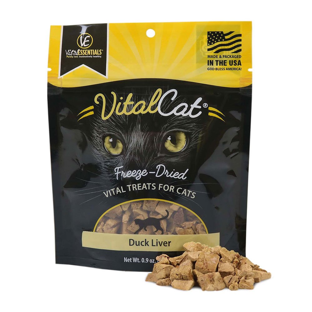 Vital Essentials0 Freeze-Dried Duck Liver Giblets Cat Treat, .9 oz.