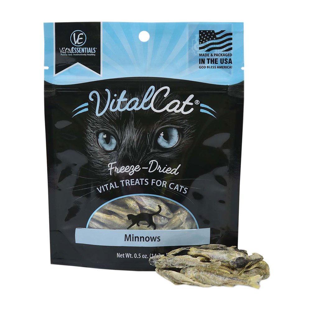 Vital Essentials® Freeze-Dried Minnows Cat Treat, .5 oz.