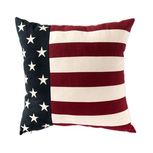 Indoor/Outdoor Patriotic Throw Pillow, Stripes