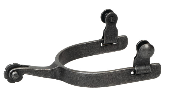 Men's Roping Rose Rowel Spur, Black