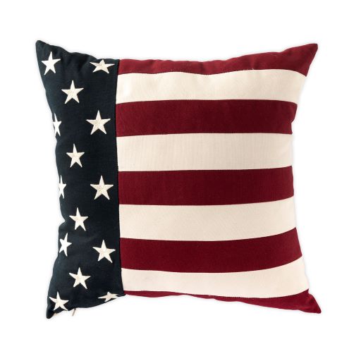 INDOOR/OUTDOOR PATRIOTIC THROW PILLOW, STRIPES