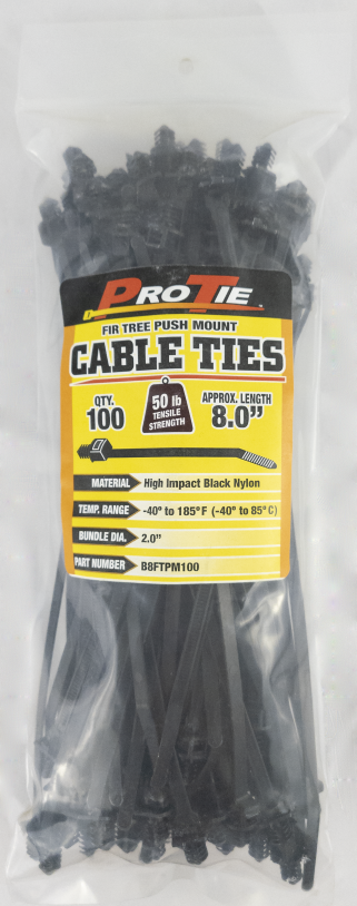 Zip Tie 8''sd Tree Push Mnt