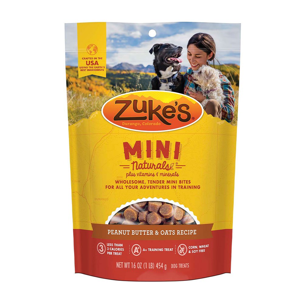 ZUKE'S MINI NATURAL PEANUT BUTTER & OATS DOG TREAT, 16 OZ.