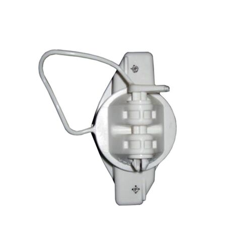 Gallagher HD Wood Post Pinlock Insulator, White, 25 pk.