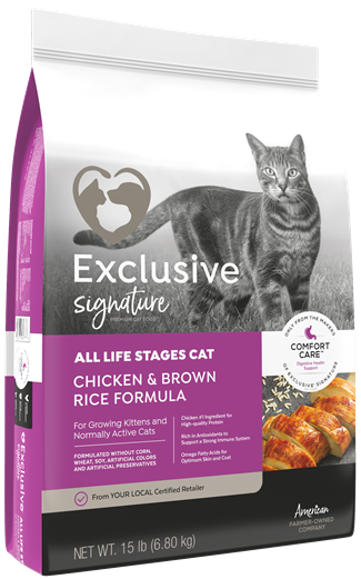Exclusive Signature All Life Stages Cat Chicken & Brown Rice, 15 lb.