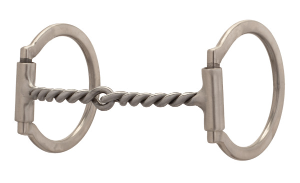 Weaver Pro Series Offset D-Ring Snaffle Bit, Sweet Iron Twist