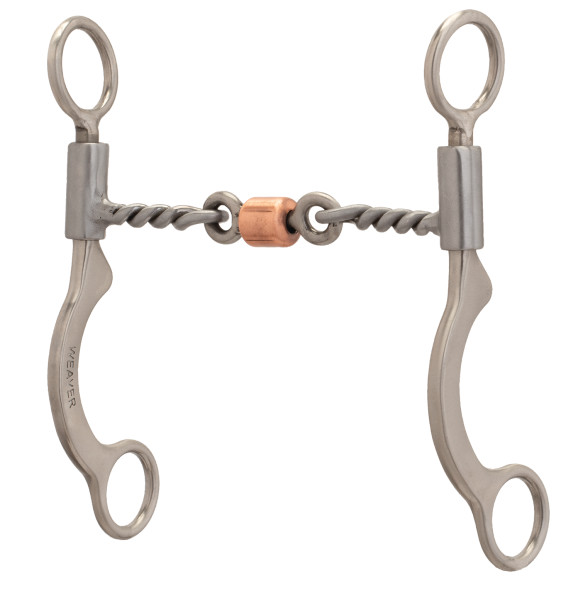 Weaver Pro Series Short 6-1/2" Cheek Horse Bit, Sweet Iron Twisted