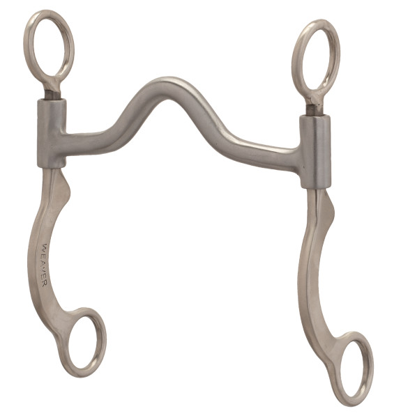 Weaver Pro Series Short 6-1/2" Cheek Horse Bit, Sweet Iron Port