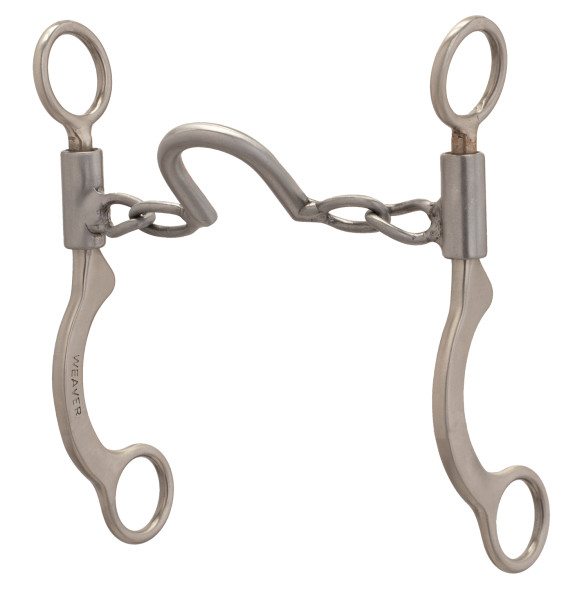 Weaver Pro Series Short 6-1/2" Cheek Horse Bit, Sweet Chain/Port