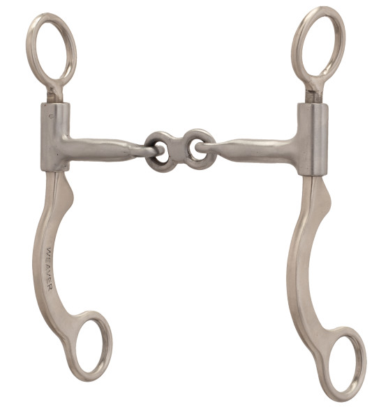 Weaver Pro Series Short 6-1/2" Cheek Horse Bit, Three Piece Dogbone