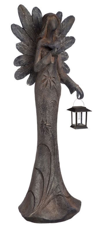 Angel Statue with Solar Lantern