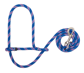 Weaver Lamb Halter Rope With Snap Clip Blue and Berry