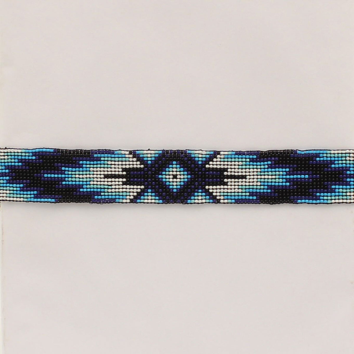 Twister Beaded Stretch Hatband, Blue