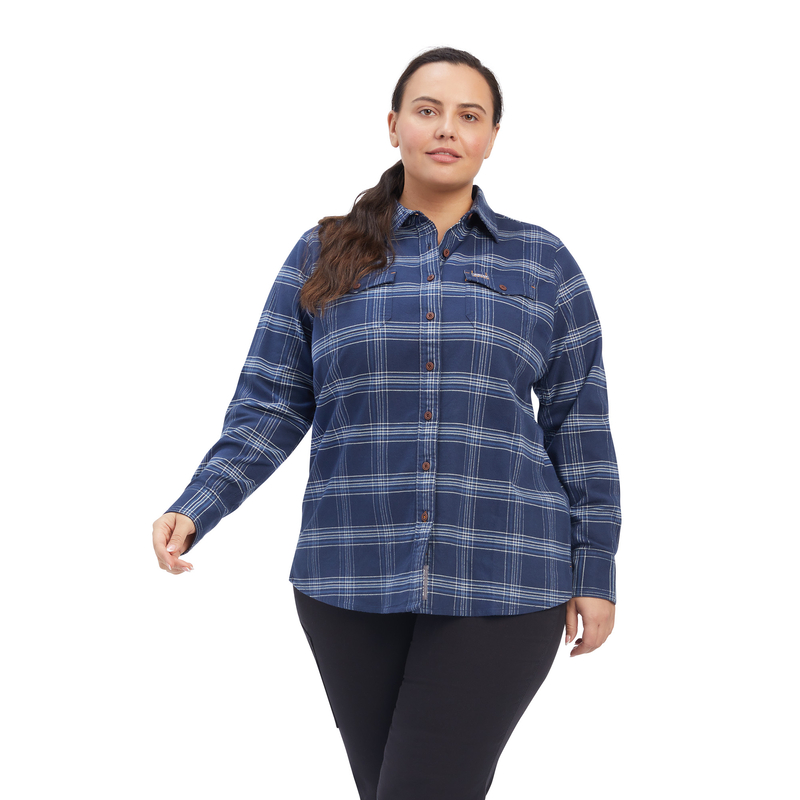 Ariat Rebar Women's Navy Flannel Shirt