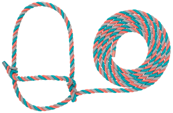 Weaver Rope Cattle Halter Grey,Teal, and Clover