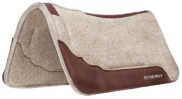 Synergy Contoured EVA Sport Foam Wool Blend Felt Saddle Pad