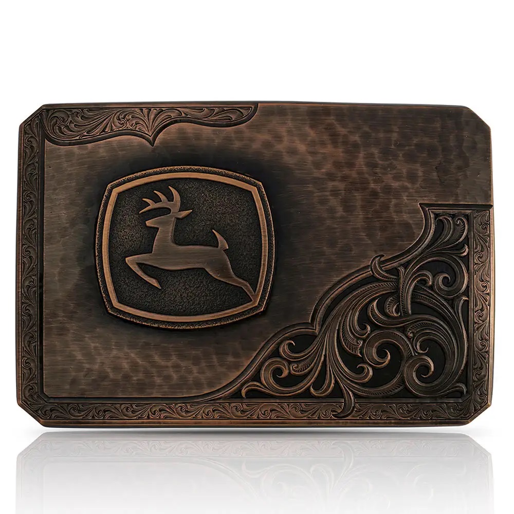 John Deere Leaping Buck Attitude Buckle