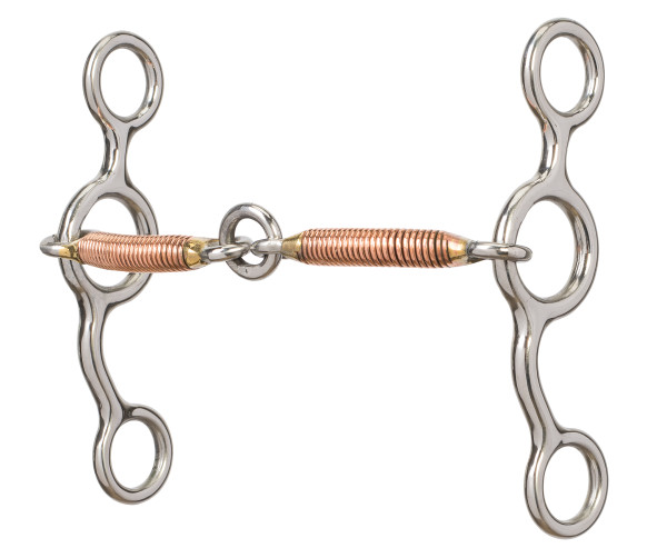 Jr.cowhorse with 5" Sweet iron Copper Wire Mouth with Center Ring