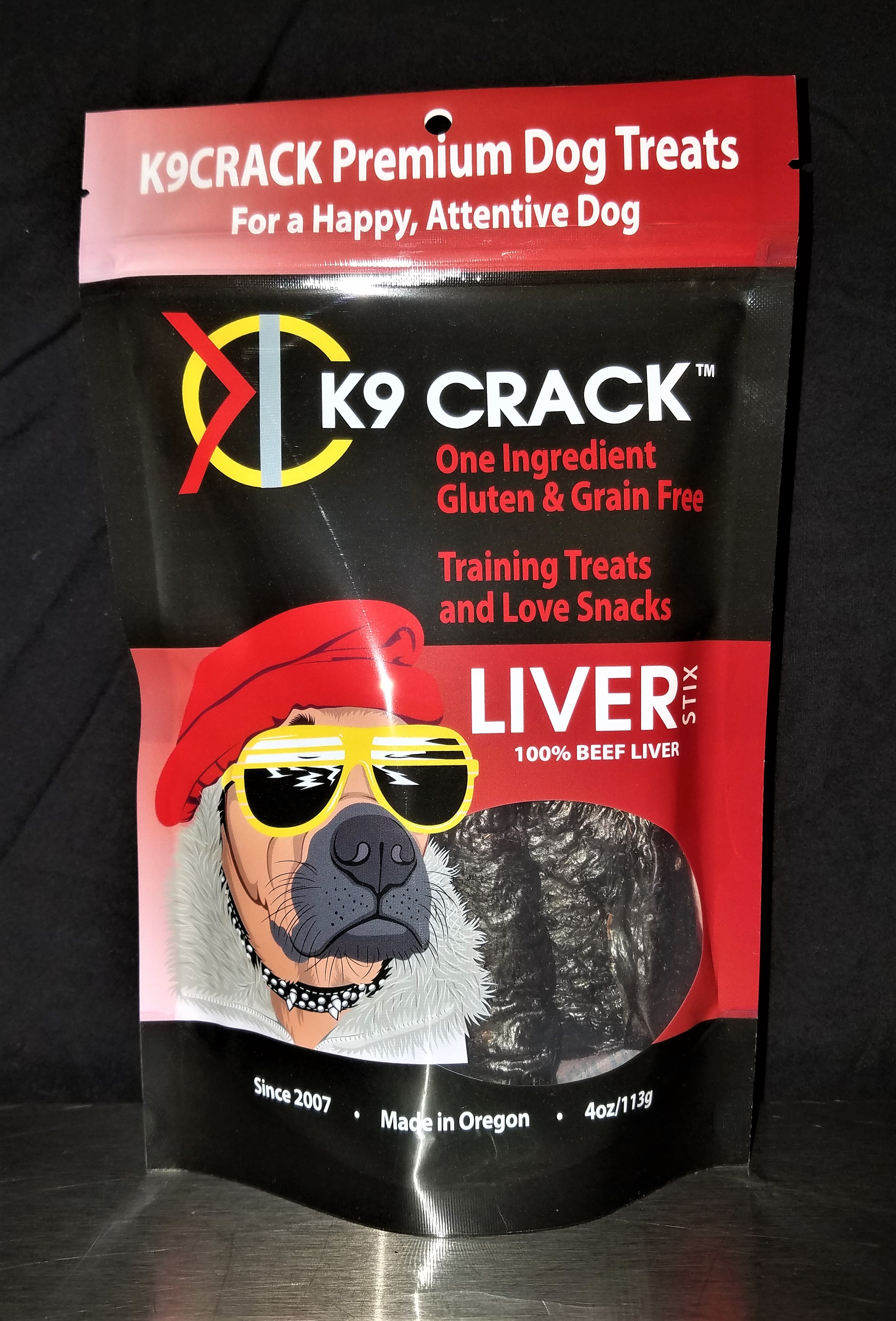 K9 Crack Beef Liver, 4 oz.