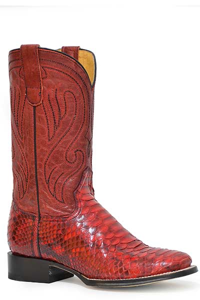 Roper Womens Exotic Red Python Western Boot