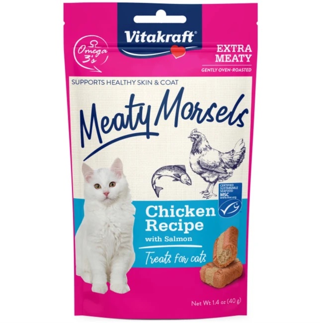 Vitakraft Meaty Morsel Chicken and Salmon, 1.4 oz.