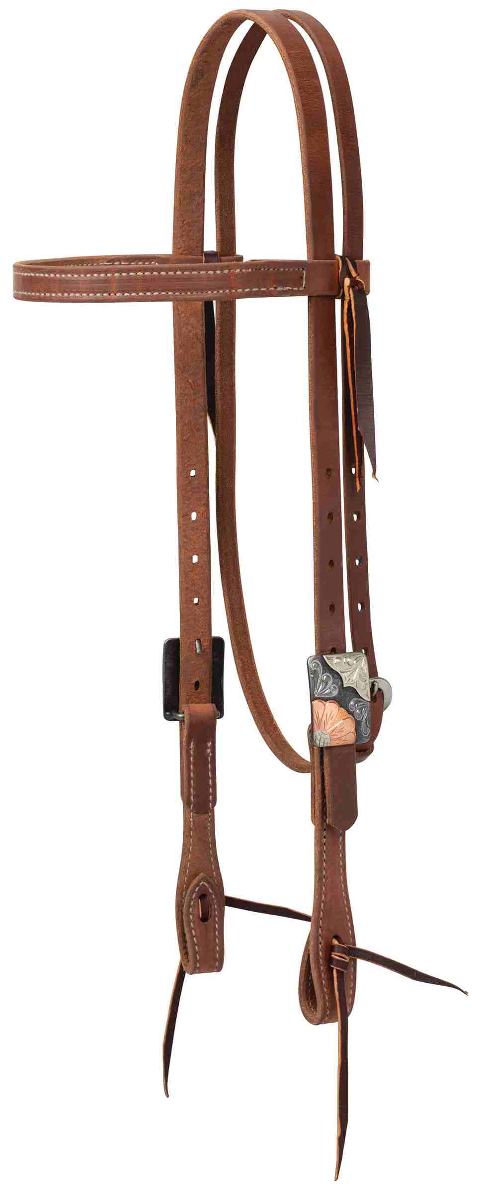 HEADSTALL BROWBAND COPPER FLOWER
