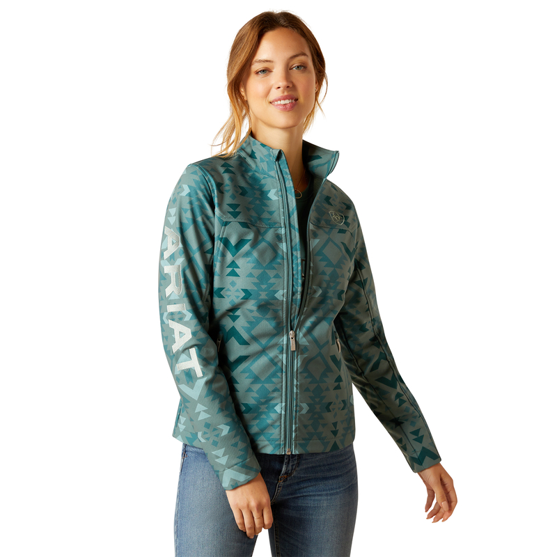 Ariat Womens' New Team Softshell Print Jacket in Pinewood